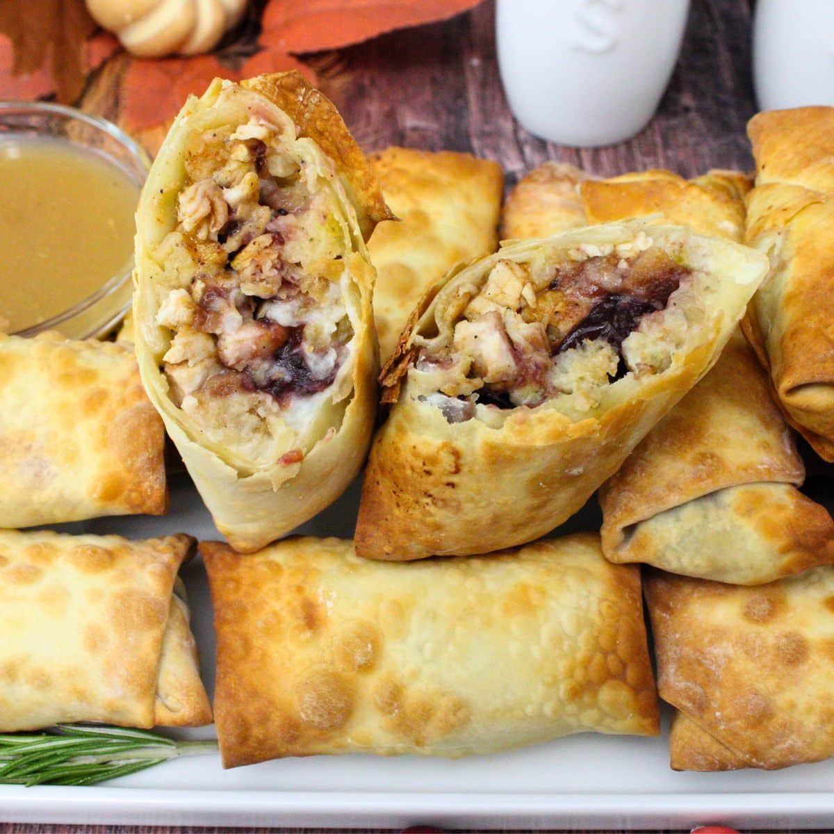 Air Fryer Thanksgiving Egg Rolls