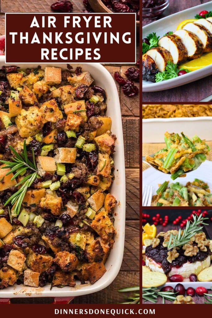 air fryer thanksgiving recipes dinners done quick pinterest