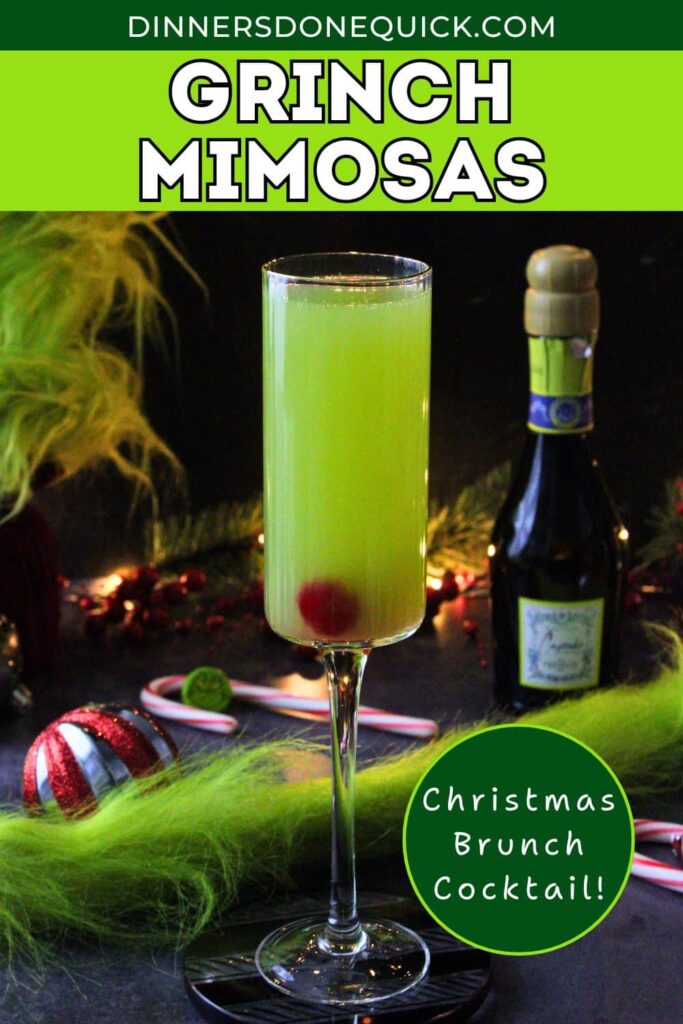 grinch mimosas holiday cocktail recipe dinners done quick pinterest