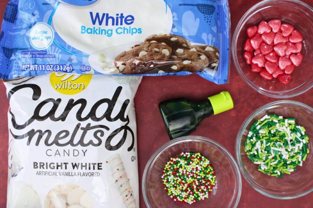ingredients to make grinch bark