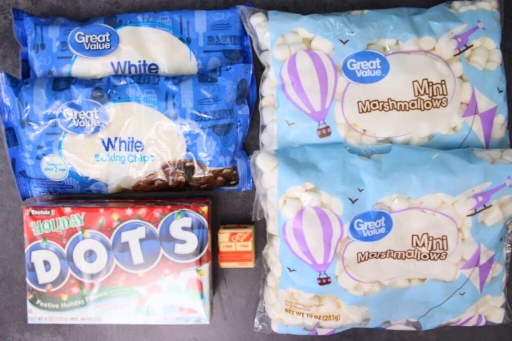 ingredients to make marshmallow nougat