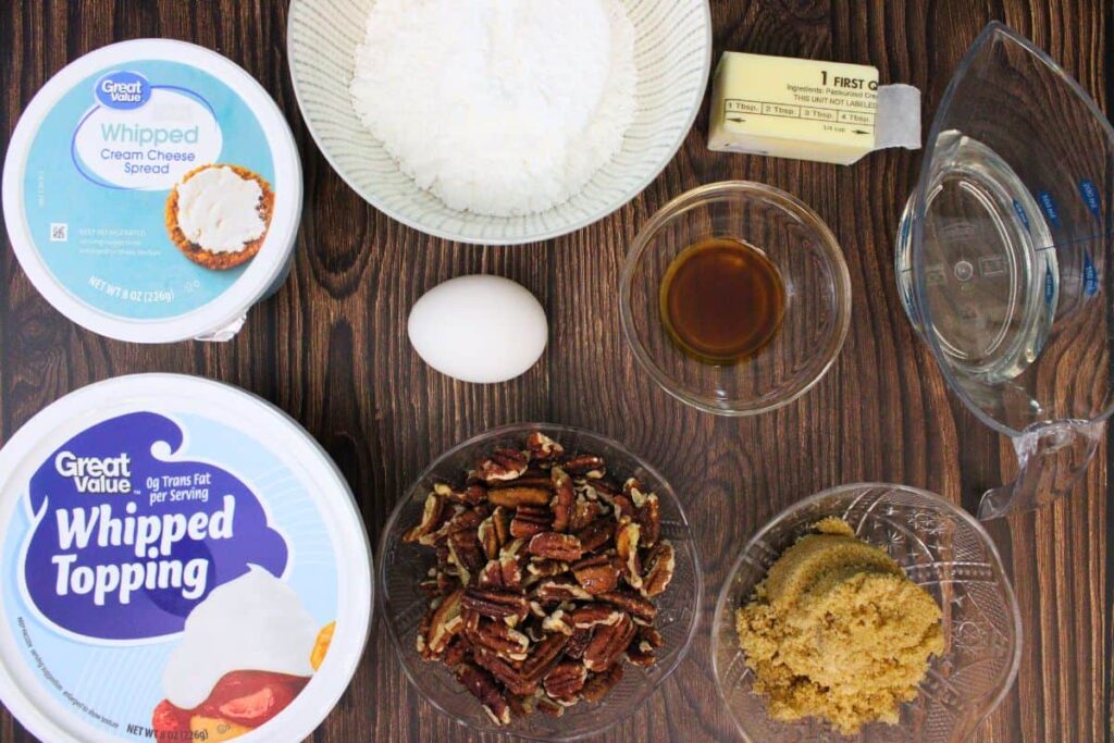 ingredients to make pecan pie dip