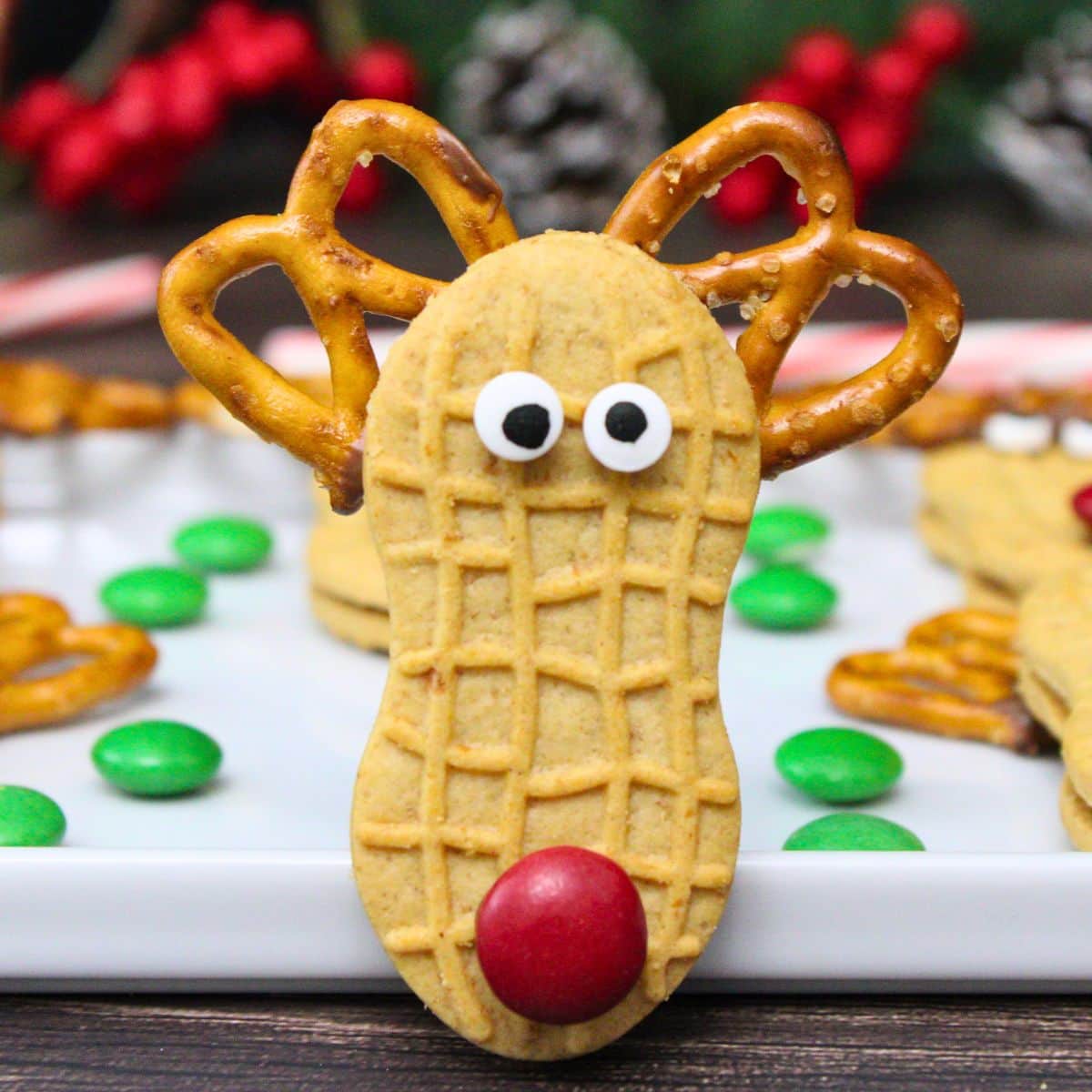 Nutter Butter Reindeer: No Bake Christmas Cookie Recipe!