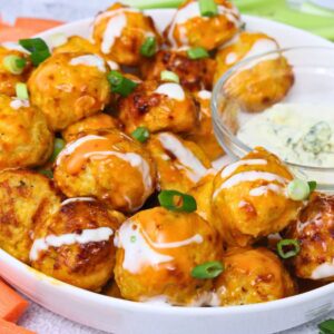 air fryer buffalo chicken meatballs recipe dinners done quick featured image