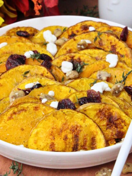 air fryer roasted butternut squash slices recipe dinners done quick featured image