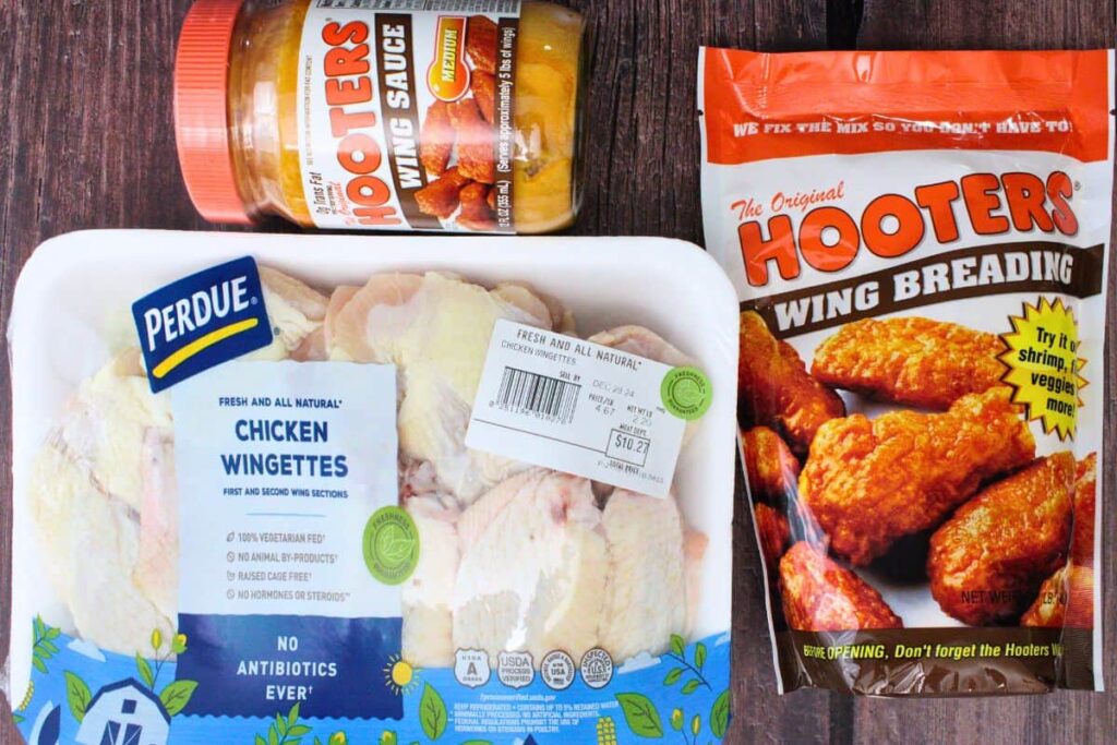 ingredients to make air fryer hooters wings