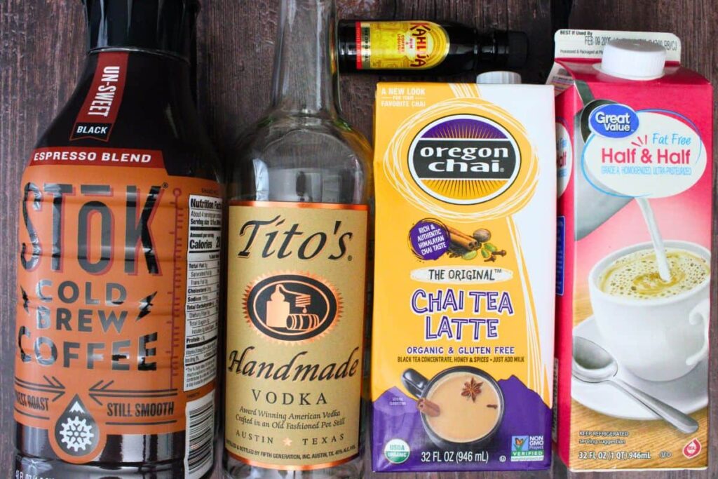 ingredients to make chai espresso martini
