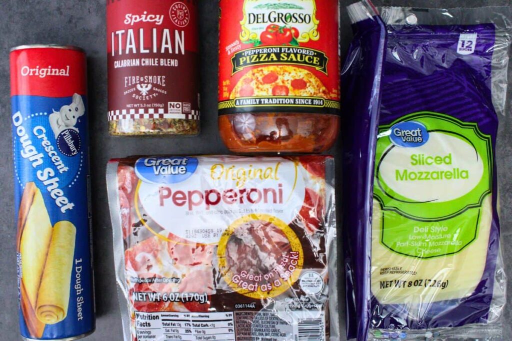 ingredients to make pizza roses