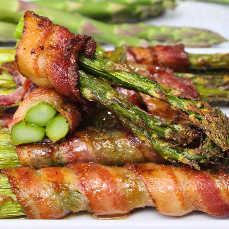 air fryer bacon wrapped asparagus recipe dinners done quick featured image