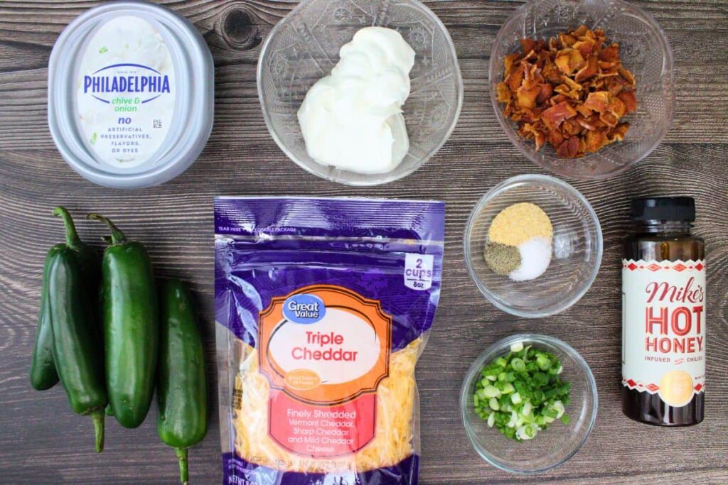 ingredients to make jalapeno popper dip