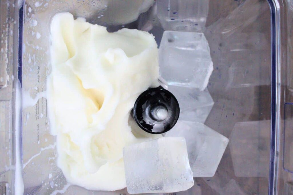 add frozen vodka lemonade ingredients to blender