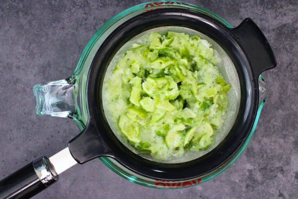 strain lime mixture through fine mesh strainer