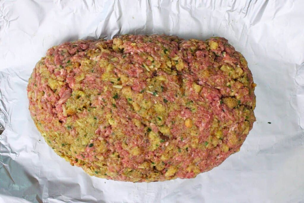 form stove top stuffing mixture into a loaf shape
