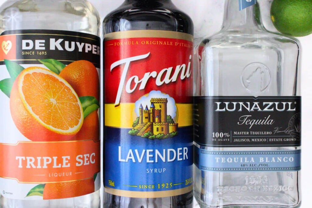 ingredients to make lavender margarita