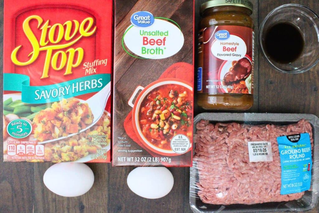 ingredients to make stove top stuffing meatloaf