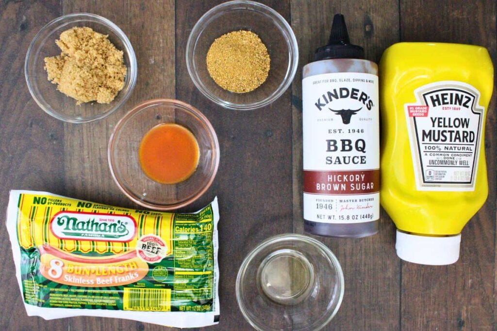 ingredients to make hot dog burnt ends