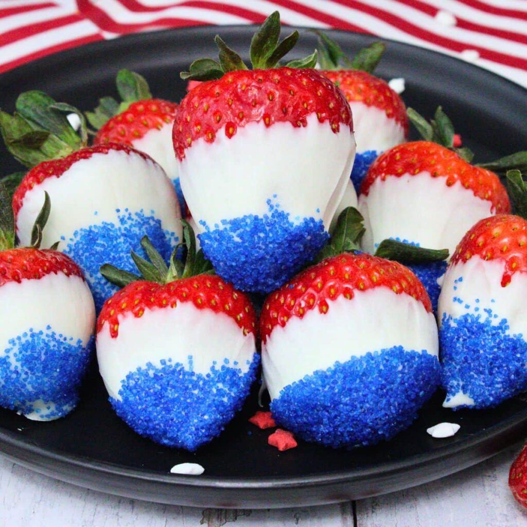 red white and blue strawberries recipe dinners done quick featured image