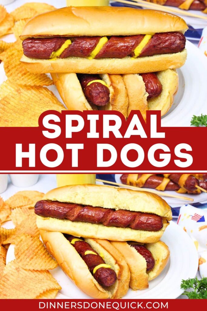 spiral hot dogs recipe dinners done quick pinterest