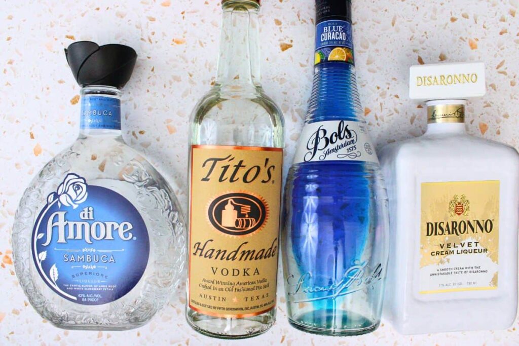 ingredients to make jellyfish shot