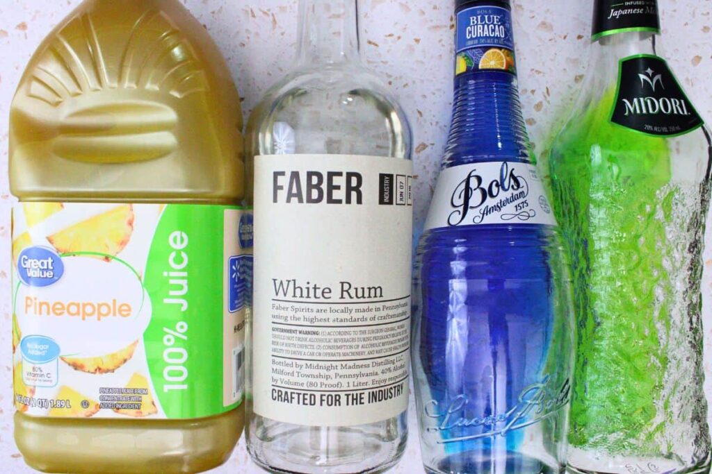 ingredients to make tipsy mermaid drink