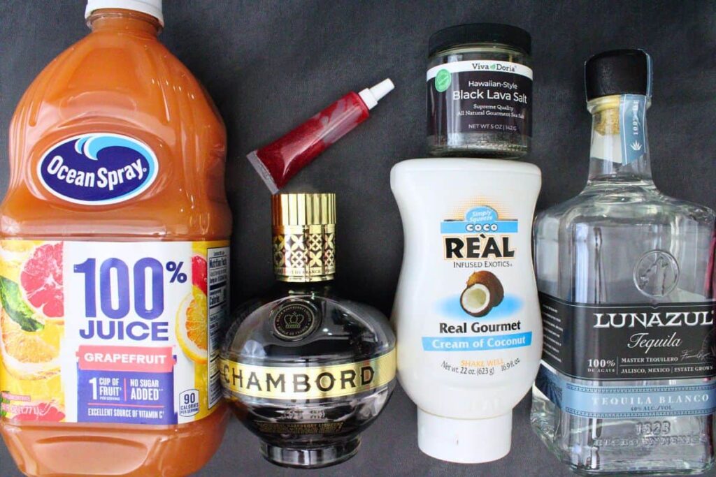 ingredients to make bloody tequila sunset