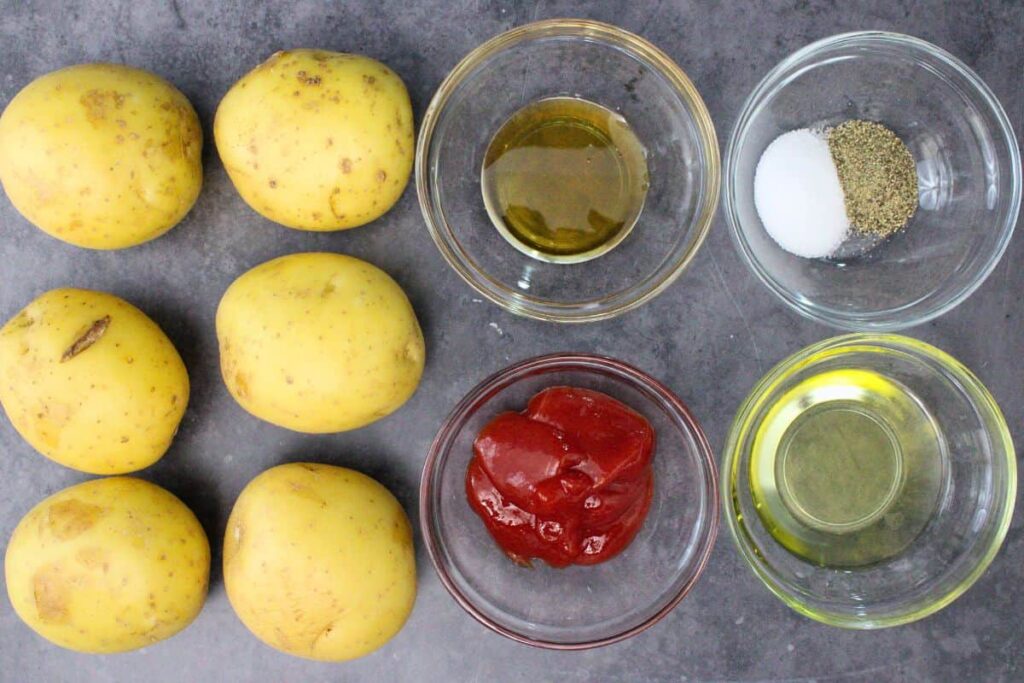 ingredients to make halloween potatoes