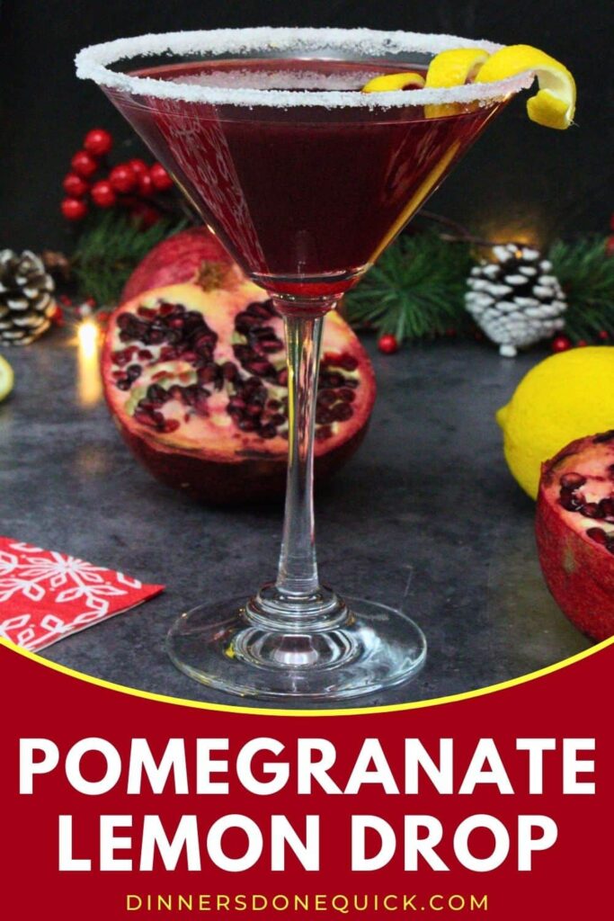 pomegranate lemon drop martini recipe dinners done quick pinterest