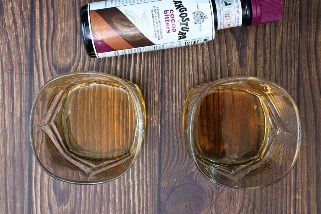 shake chocolate bitters over crown royal