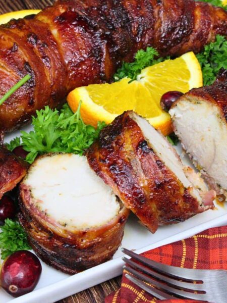 bacon wrapped turkey tenderloin recipe dinners done quick featured image