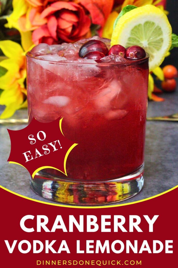 cranberry vodka lemonade recipe dinners done quick pinterest