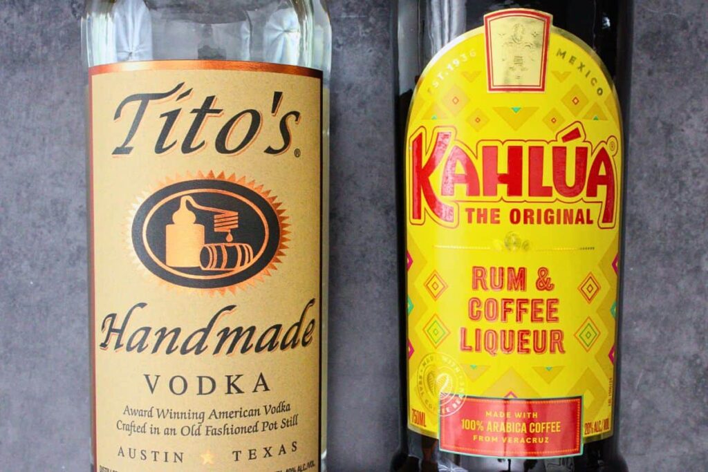 ingredients to make black russian drink