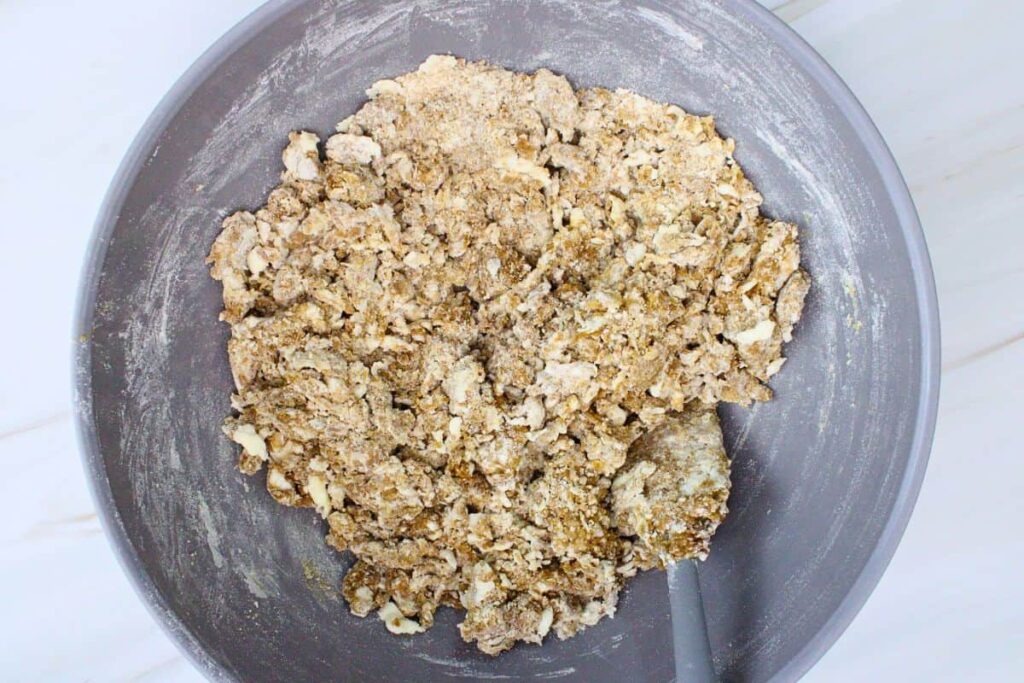 add molasses, egg, and milk to form a dough