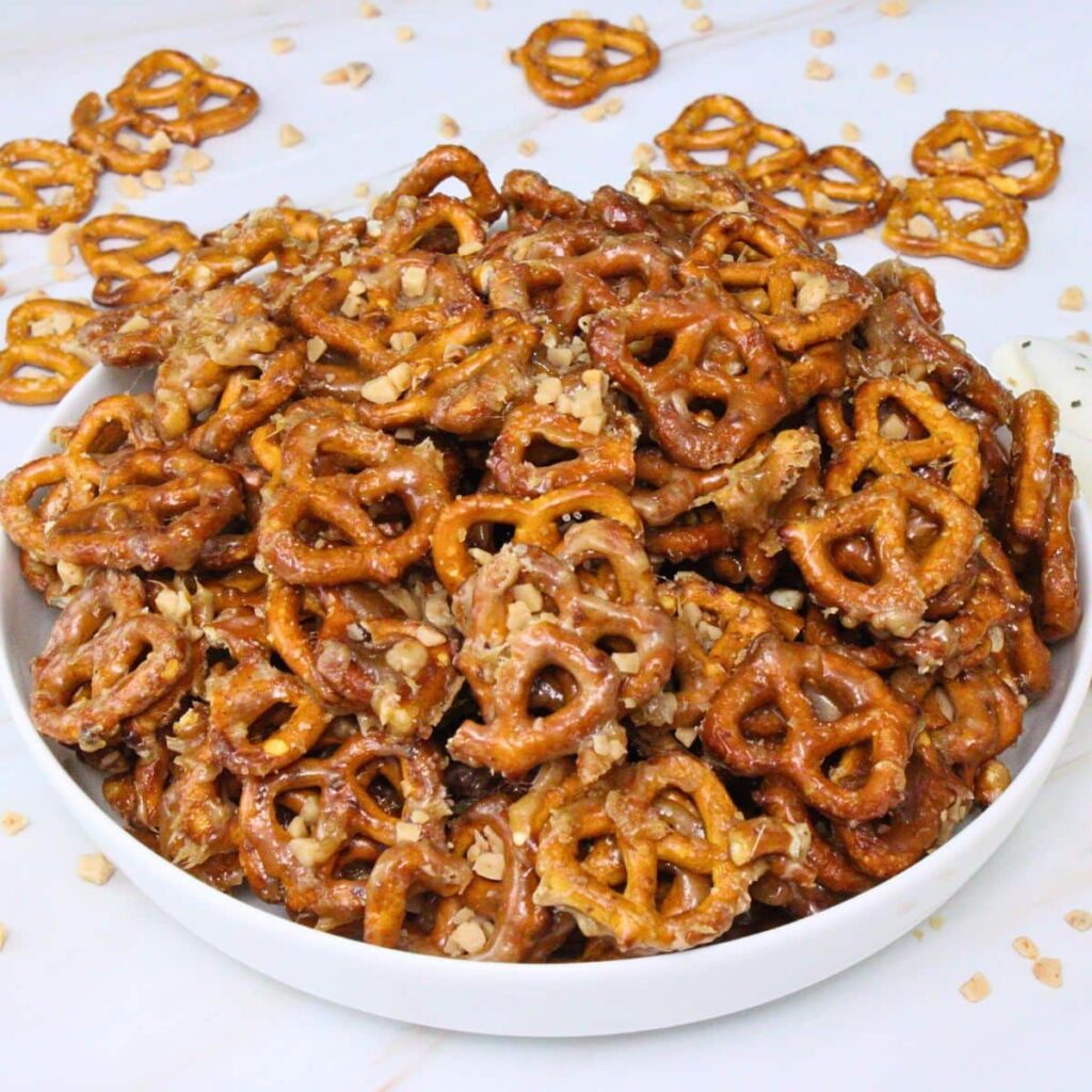 butter toffee pretzels recipe dinners done quick featured image