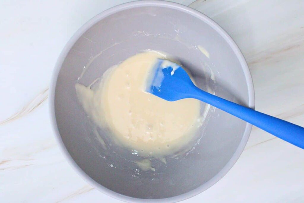 while gingerbread scones are cooking mix glaze ingredients in a small bowl