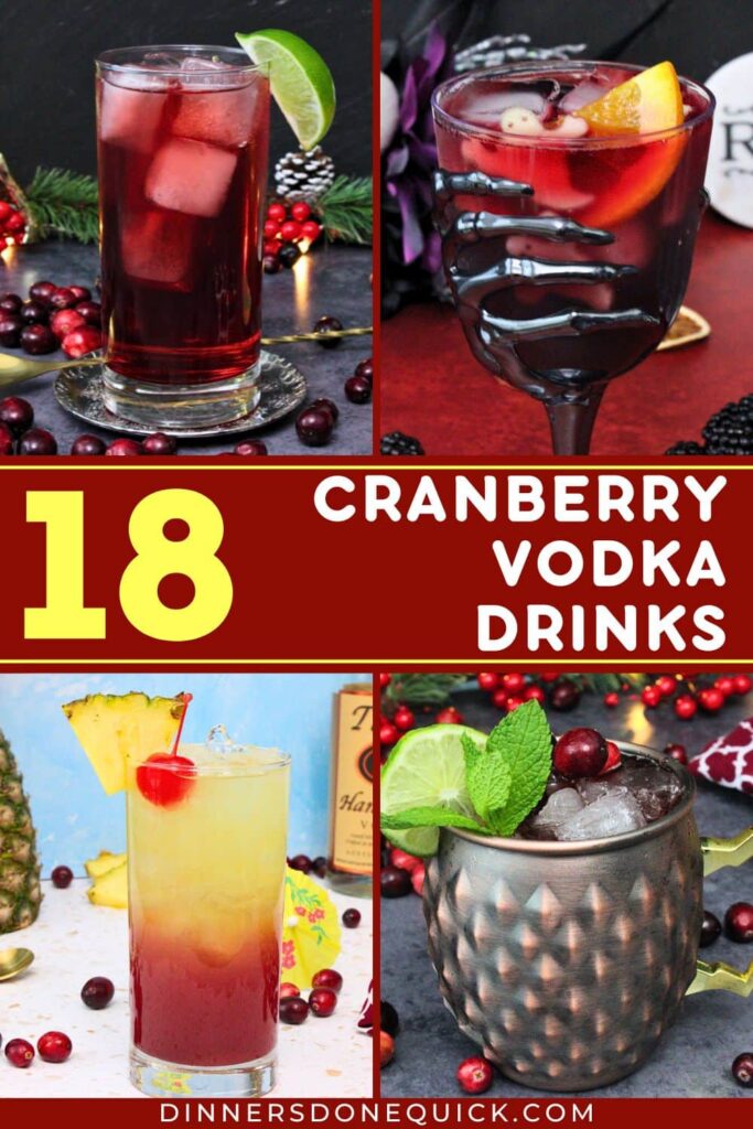 cranberry vodka drinks dinners done quick pinterest