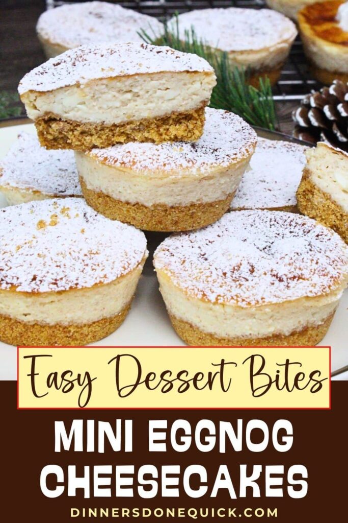 mini eggnog cheesecakes recipe dinners done quick pinterest