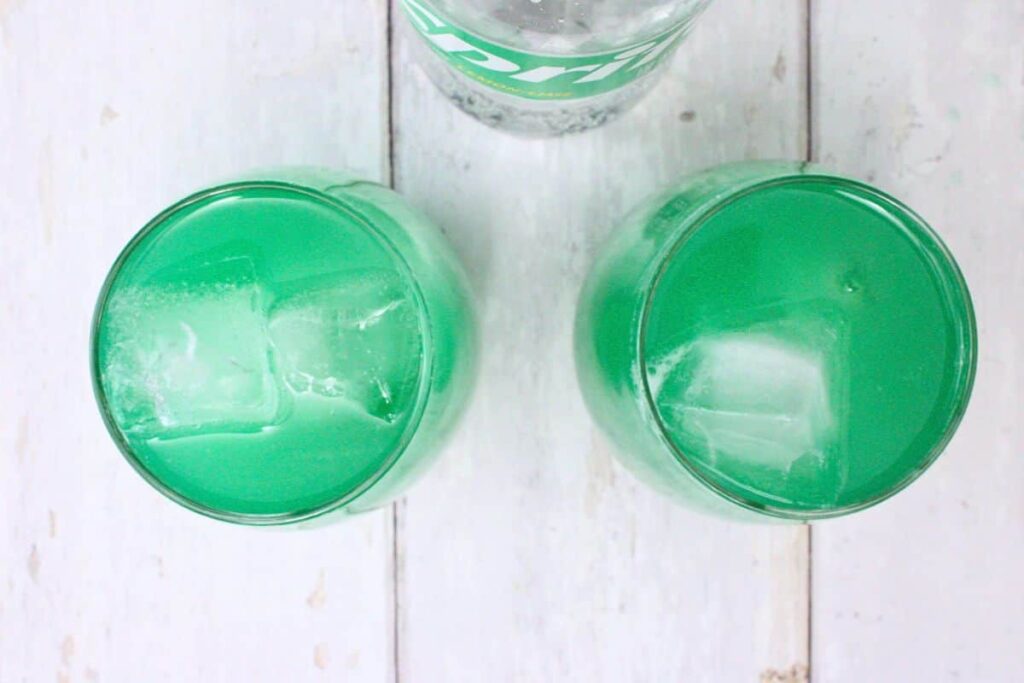 add ice and top luck of the irish with sprite