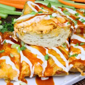 buffalo chicken garlic bread recipe dinners done quick featured image