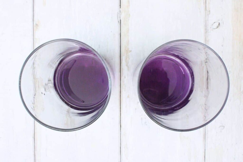 add vodka and lavender syrup to the base of your glass and stir