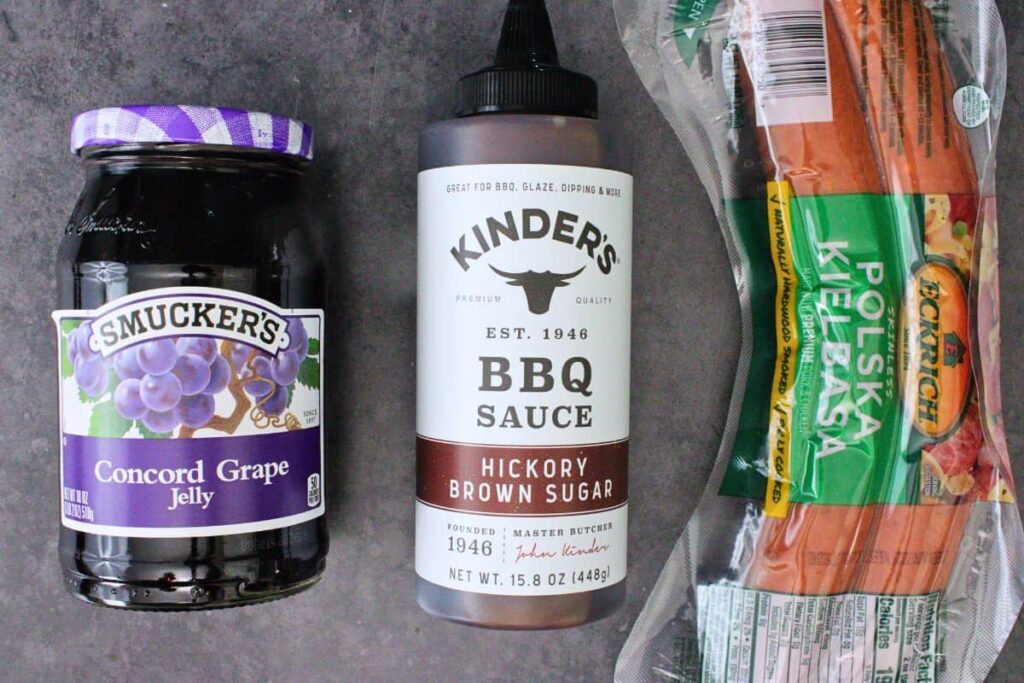 ingredients to make kielbasa bites
