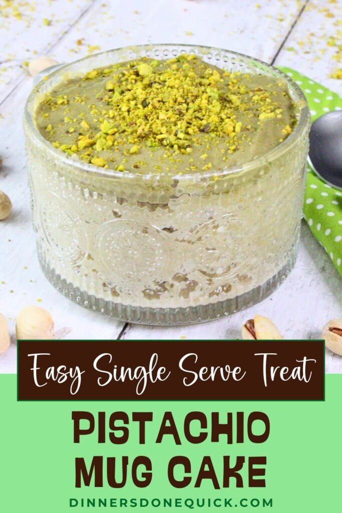 pistachio mug cake recipe dinners done quick pinterest