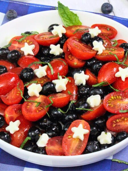 red white and blue caprese salad recipe dinners done quick featured image