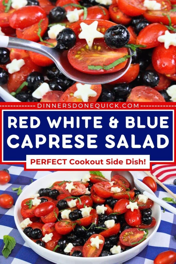 red white and blue caprese salad recipe dinners done quick pinterest