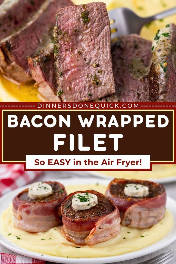 air fryer bacon wrapped filet dinners done quick pinterest