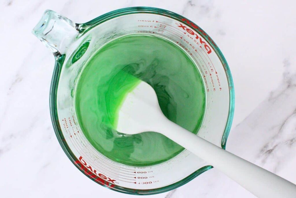 boil water and add in green apple jello