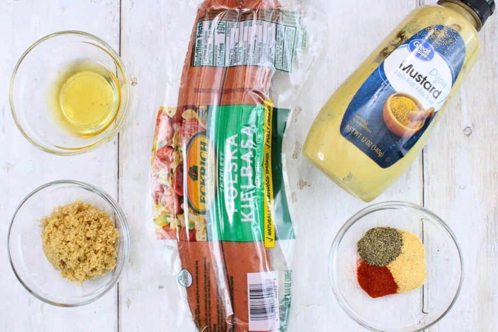 ingredients to make hasselback kielbasa
