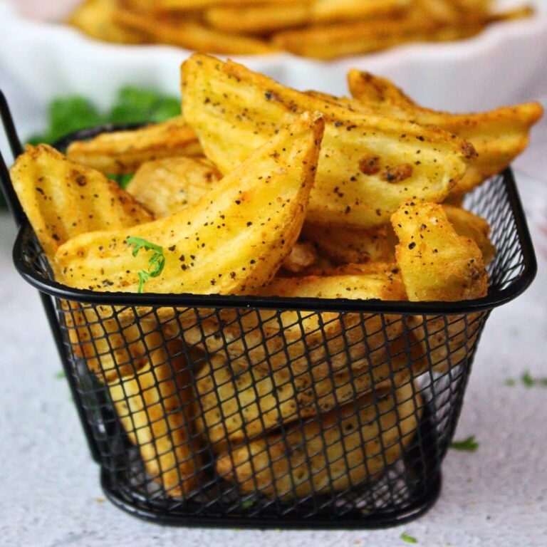 air fryer frozen potato wedges recipe dinners done quick featured image