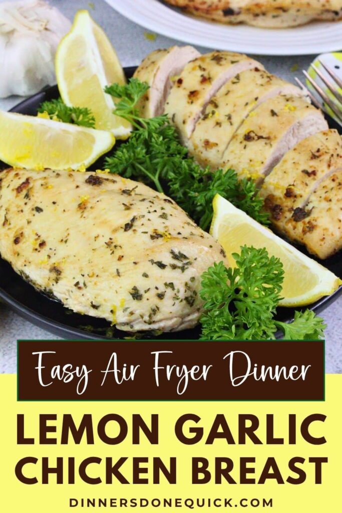 air fryer lemon garlic chicken breast recipe dinners done quick pinterest