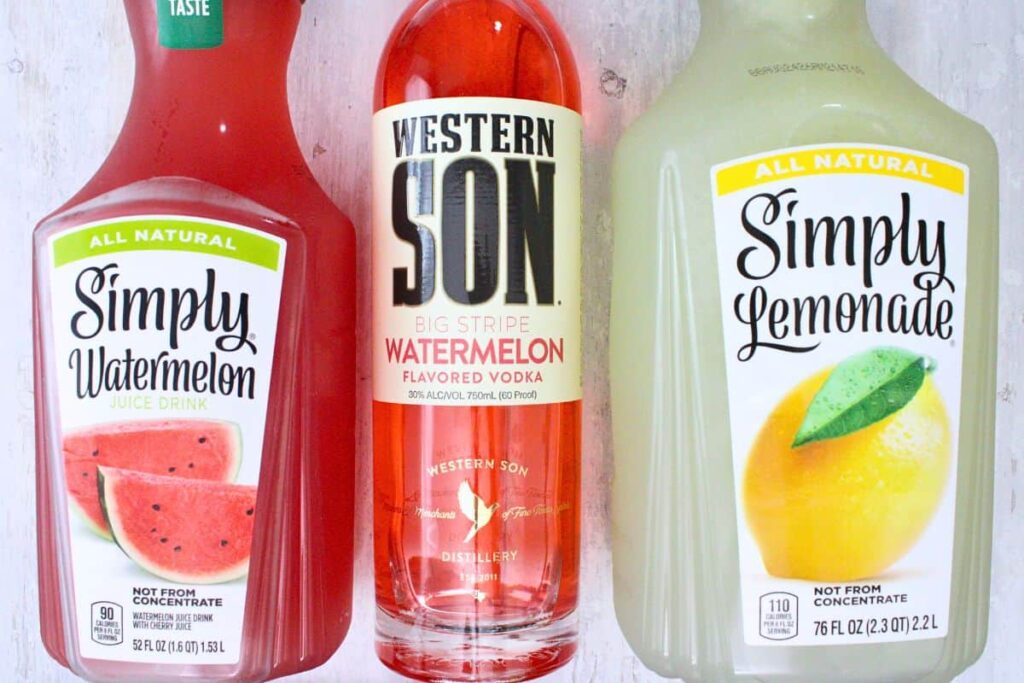 ingredients to make watermelon vodka lemonade