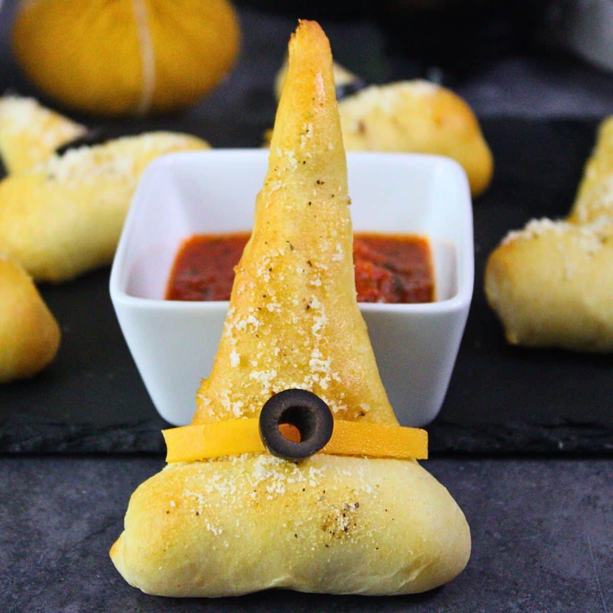 Cheesy Witch Hat Snacks